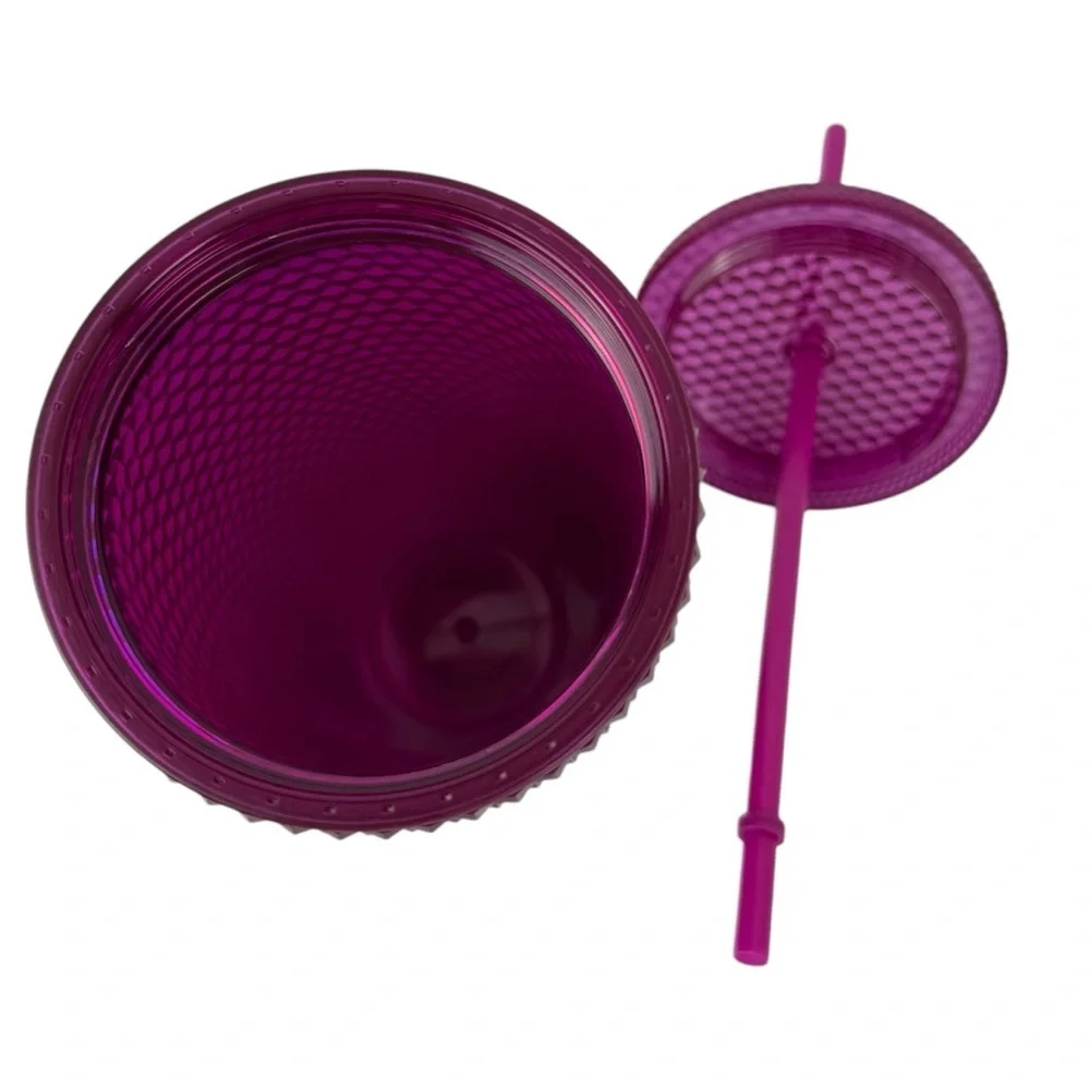New Starbucks Purple Bling Berry Blast 2022 Cold Cup Studded Venti Tumbler 24oz